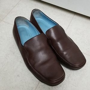 BALLY brown leather walking shoes loafers